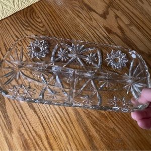 Crystal 3 sectioned Tray